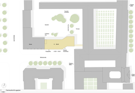 Site plan showing the proposal within the urban fabric